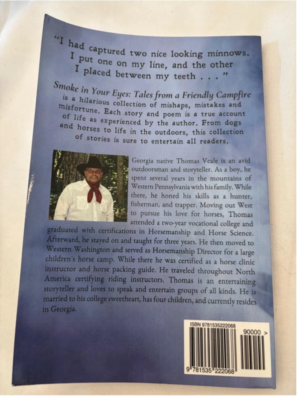 Smoke in Your Eyes by Thomas Veale Book One Size Blue Brown #E83